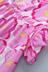 Rose Floral Ruffled Sleeve Babydoll Blouse